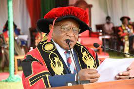 The Chancellor of Makerere University, Ezra Suruma