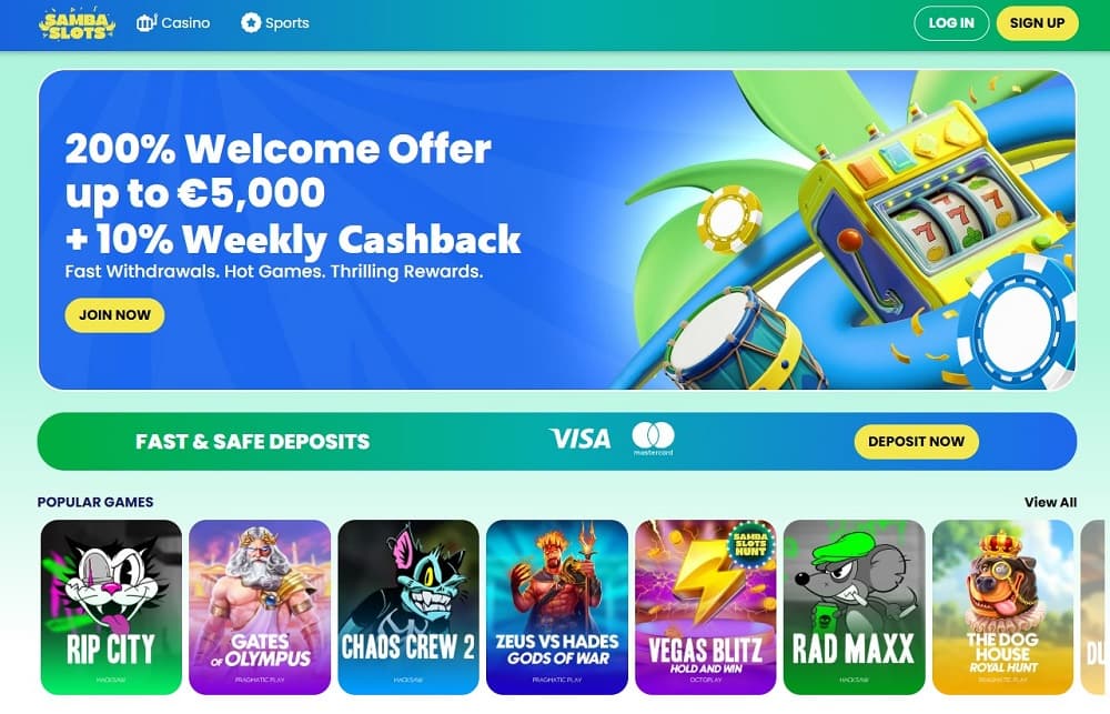 Samba Slots Casino – Colorful Nigerian online casino featuring slot tournaments and quick withdrawals.